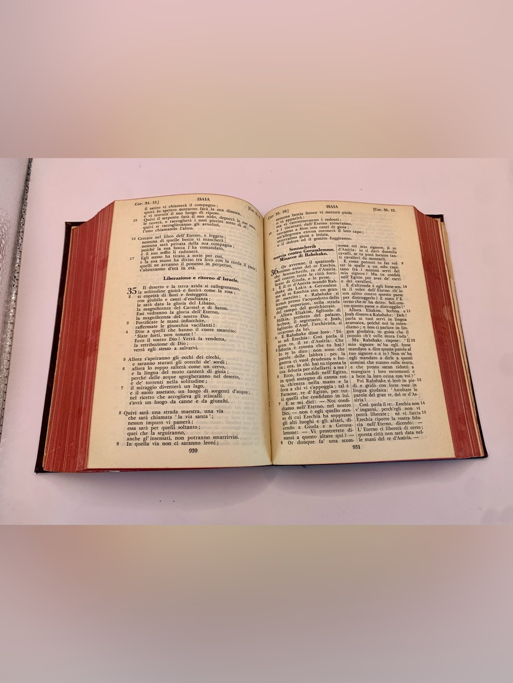 La Sacra Bibbia (Versione Riveduta) translated by Giovanni Luzzi - 1950 -Vintage - Picture 12 of 15